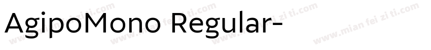 AgipoMono Regular字体转换
